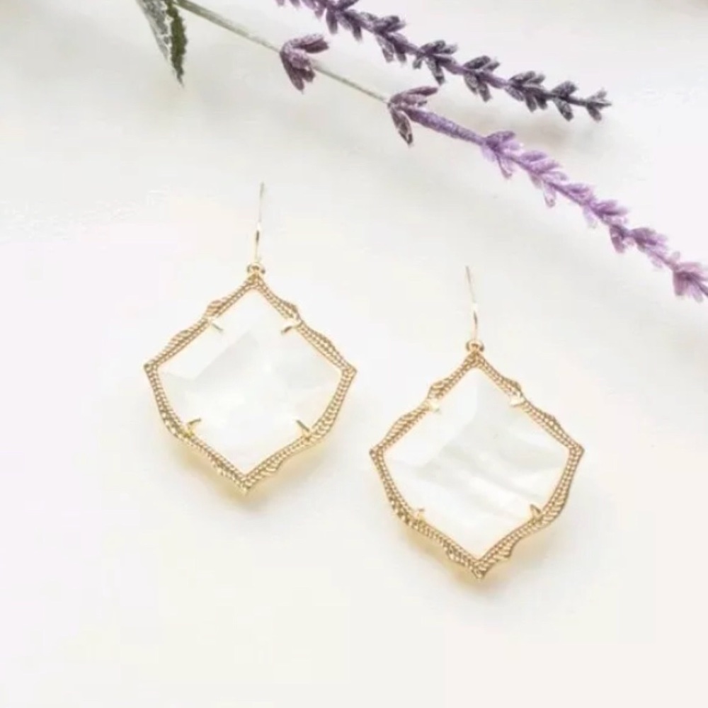 Kendra Scott • Kirsten Gold Drop Earrings MOP - Picture 4 of 6